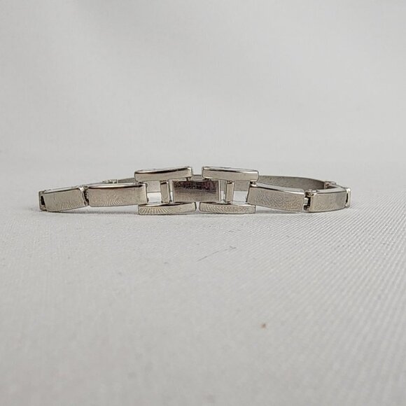 Silver Tone Clear Crystal Bracelet - Picture 3 of 5